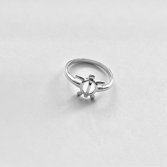 Sterling Silver High Polish Open Turtle Ring, Silver Rings, Ocean Animal Ring - Picture 9 of 13